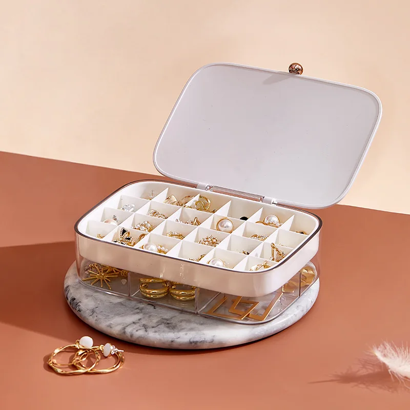 High Capacity Double Layer Ring Bracelet Necklace Pearl Jewelry Storage Organizer Drug Transparent Storage Box 30 Grid
High Capacity Double Layer Ring Bracelet Necklace Pearl Jewelry Storage Organizer Drug Transparent Storage Box 30 Grid