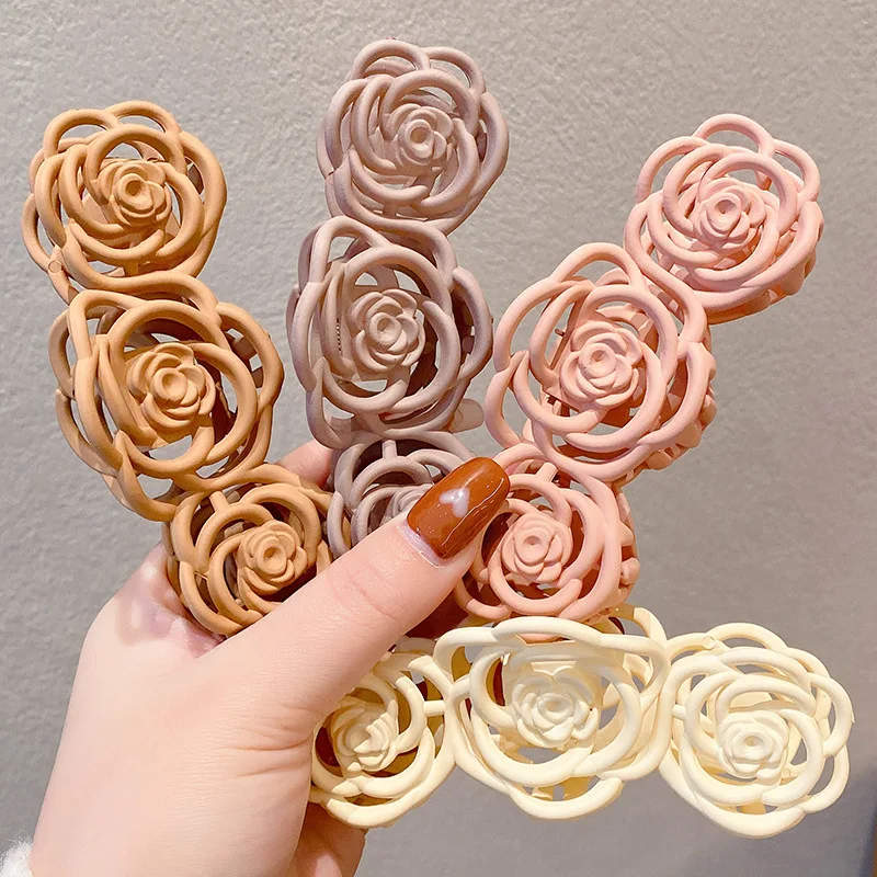Camellia Hair Clip French Korean Gentle Frosted Rose Handmade Acrylic Ponytail Clip Fairy Sweet Shark Clip
Camellia Hair Clip French Korean Gentle Frosted Rose Handmade Acrylic Ponytail Clip Fairy Sweet Shark Clip