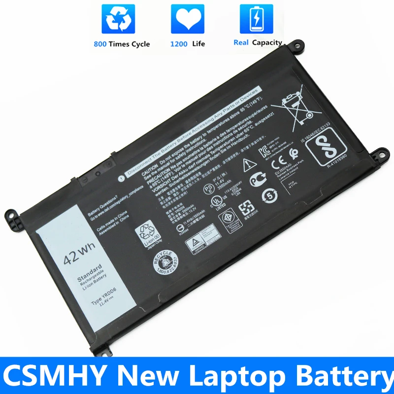 Аккумулятор CSMHY YRDD6 для Dell Inspiron 5482 5480 5481 5485 5491 5591 5593 3583 3310 2 в 1 3493 3582 3593 3793 5584 5493 5585
Аккумулятор CSMHY YRDD6 для Dell Inspiron 5482 5480 5481 5485 5491 5591 5593 3583 3310 2 в 1 3493 3582 3593 3793 5584 5493 5585