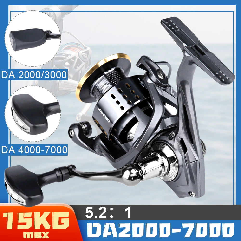 Spinning Reel Sea Rod Fishing Reel Full Metal Rocker 15kg Max Drag 5.2:1 Saltwater Fishing Tackle AD2000-7000
Spinning Reel Sea Rod Fishing Reel Full Metal Rocker 15kg Max Drag 5.2:1 Saltwater Fishing Tackle AD2000-7000