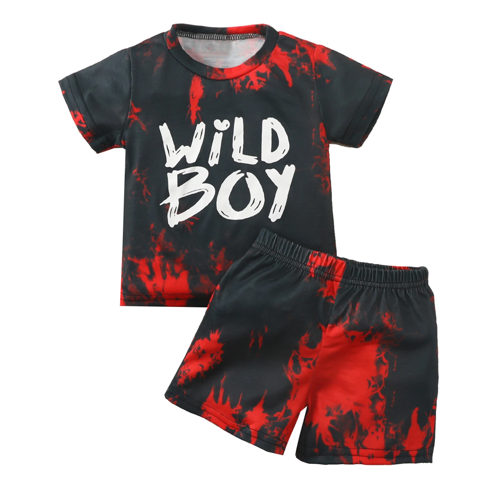 Unisex Kids Stylish Tie Dye Letter Print Outfit Set Short Sleeve Round Neck T-Shirt Elastic Waist Shorts Sport Suit
Unisex Kids Stylish Tie Dye Letter Print Outfit Set Short Sleeve Round Neck T-Shirt Elastic Waist Shorts Sport Suit