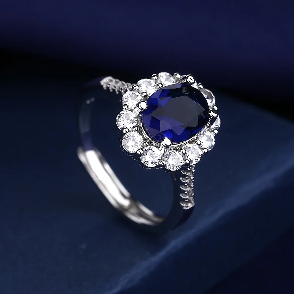 DOMEN Blue Sapphire Ring for Women Adjustable S925 Silver Fashion Girls AAA Zirconia Elegant Ring Accessories for Wedding Gift
DOMEN Blue Sapphire Ring for Women Adjustable S925 Silver Fashion Girls AAA Zirconia Elegant Ring Accessories for Wedding Gift