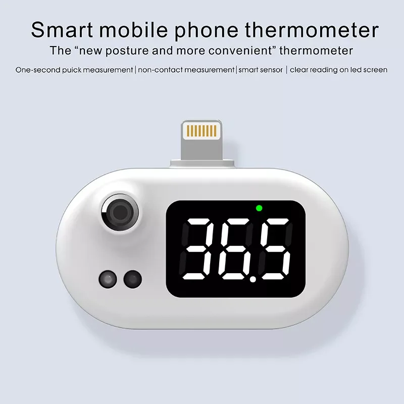 Smart phone thermometer plug and play mobile phone thermometer baby home high-precision temperature measurement for iPhone13 12 
Smart phone thermometer plug and play mobile phone thermometer baby home high-precision temperature measurement for iPhone13 12