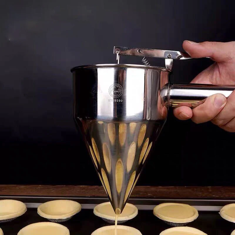 Oil Hopper Stainless Steel Funnel With Bracket Dispenser Cupcake Pancake Batter Octopus Fish Ball Kitchen Baking Tools
Oil Hopper Stainless Steel Funnel With Bracket Dispenser Cupcake Pancake Batter Octopus Fish Ball Kitchen Baking Tools