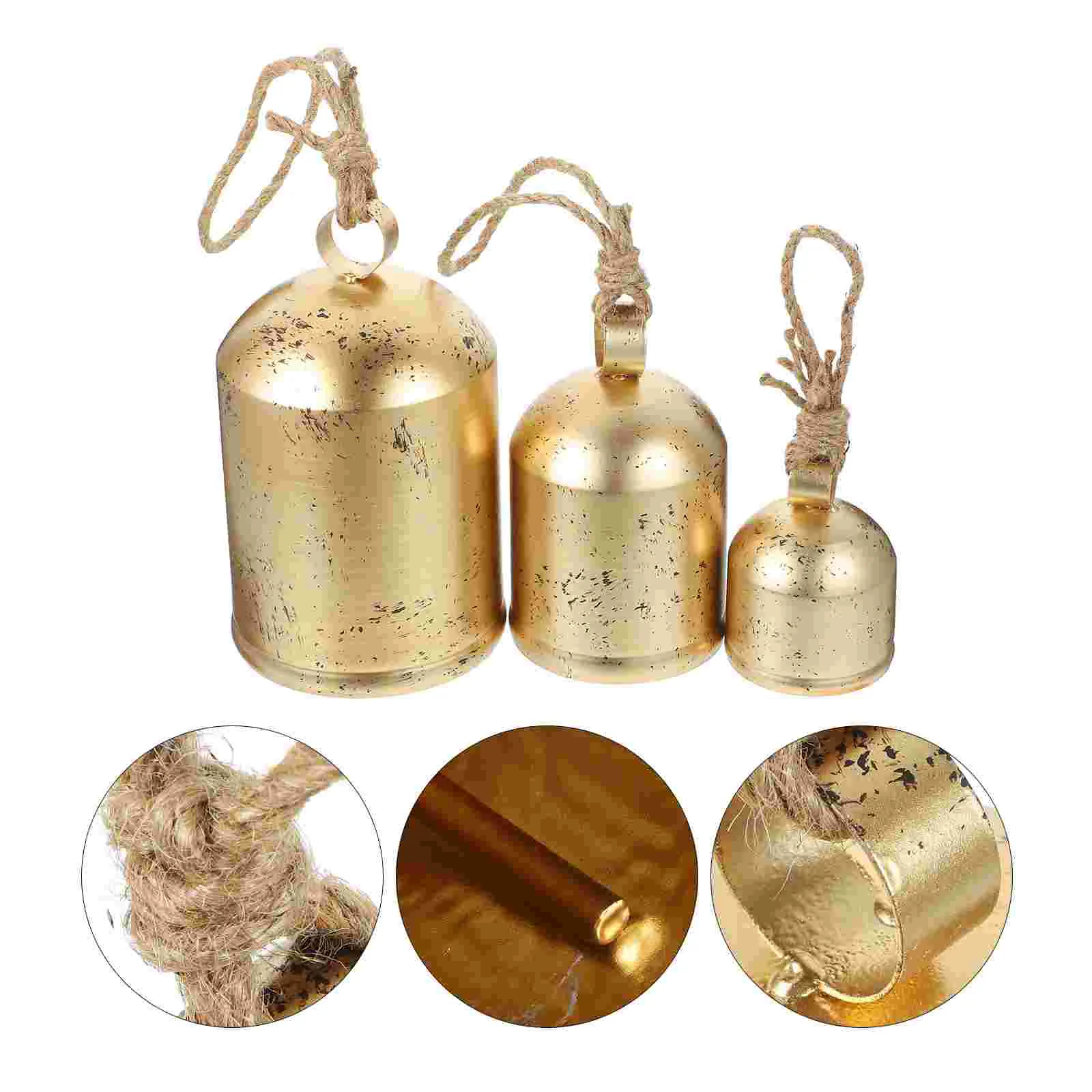 3 pcs Hanging Cow Bells Rustic Style Cow Bells Vintage Cow Bells Metal Cow Bells with Ropes
3 pcs Hanging Cow Bells Rustic Style Cow Bells Vintage Cow Bells Metal Cow Bells with Ropes