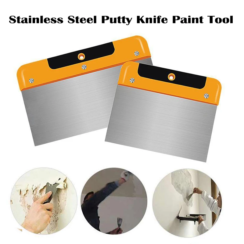 

4/6/8/10Inch Stainless Steel Putty Knife Paint Tool Plaster Shovel Filling Spatula Wallpaper Putty Scraper For Wall Decoration