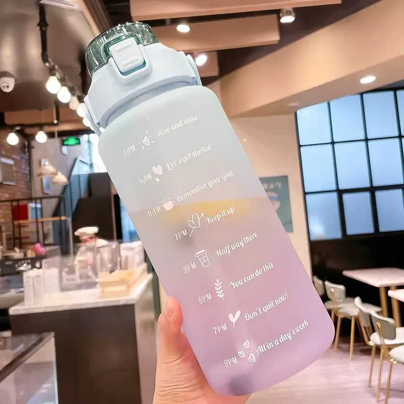 2 Liter Water Bottle with Straw For Girls Kawaii Jumbo Bottle Sports Drinking Water Bottle Time Marker Portable Travel Cup
2 Liter Water Bottle with Straw For Girls Kawaii Jumbo Bottle Sports Drinking Water Bottle Time Marker Portable Travel Cup