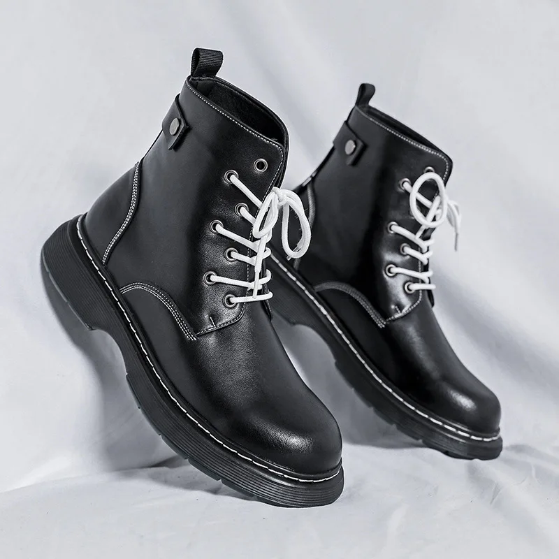 Boots Men Platform Ankle Boots Genuine Leather Men Boots Black Martin Boots Lace Up Motorcycle Boots Men Work Shoes
Boots Men Platform Ankle Boots Genuine Leather Men Boots Black Martin Boots Lace Up Motorcycle Boots Men Work Shoes