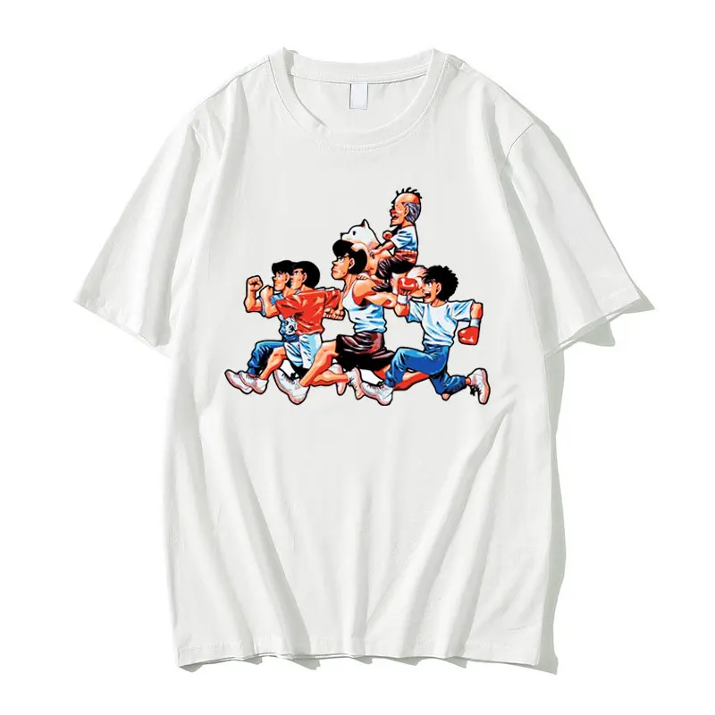 Japanese Anime Makunouchi Hajime No Ippo Fighting Graphic Print T-shirt Kamogawa Boxing Gym Men's T Shirt Men Women Manga Tshirt
Japanese Anime Makunouchi Hajime No Ippo Fighting Graphic Print T-shirt Kamogawa Boxing Gym Men's T Shirt Men Women Manga Tshirt