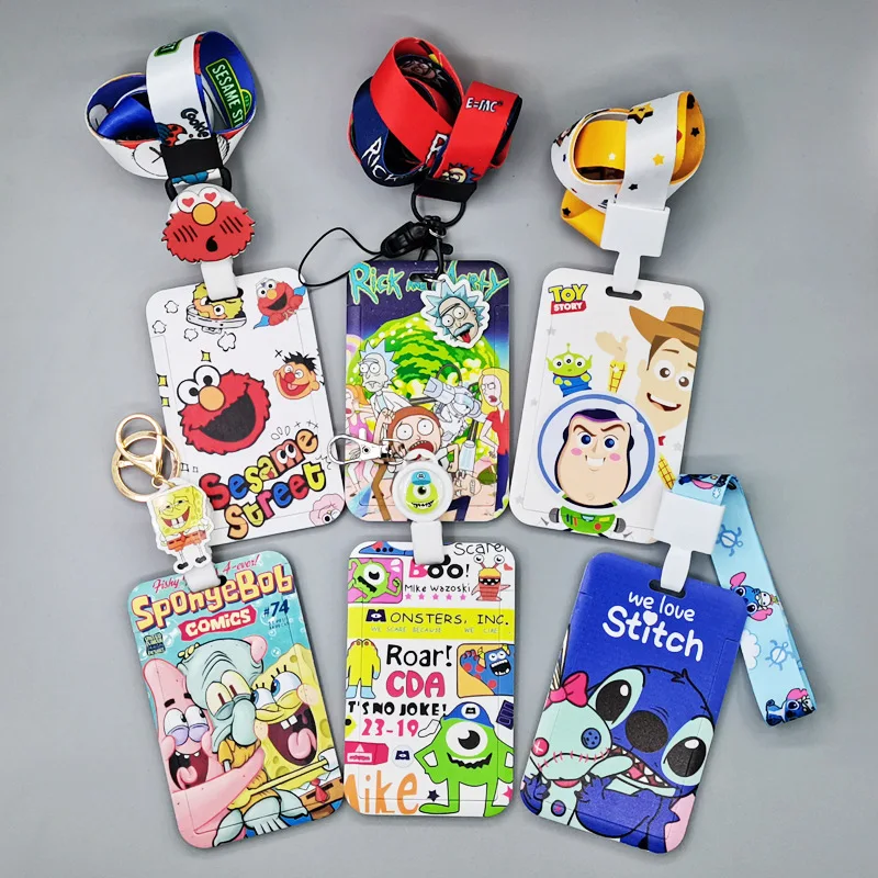 Anime Disney Stitch Dolls PVC Card Student Campus Card Hanging Neck bag Cartoon figure Card Holder Lanyard ID Card Toys
Anime Disney Stitch Dolls PVC Card Student Campus Card Hanging Neck bag Cartoon figure Card Holder Lanyard ID Card Toys