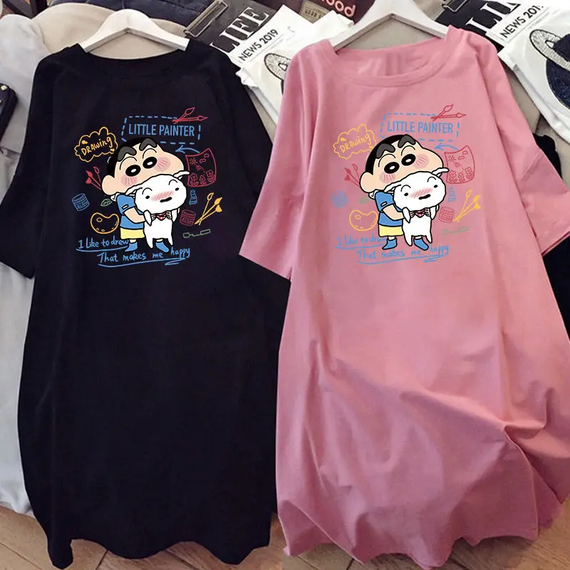Crayon Shin-Chan Pajamas Thin Paragraph Summer Cotton Short-Sleeved Long Loose Nightgown Cartoon Kawaii Anime Plush for Girl
Crayon Shin-Chan Pajamas Thin Paragraph Summer Cotton Short-Sleeved Long Loose Nightgown Cartoon Kawaii Anime Plush for Girl