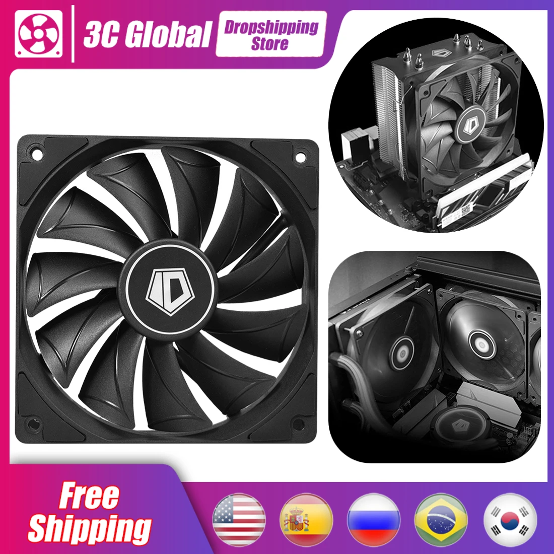 ID-COOLING 120mm PC Case Cooling Fan HB 4 Pin PWM Temperature Control DC 12V Thermostat Fan Cooler For PC Cooler Accessories
ID-COOLING 120mm PC Case Cooling Fan HB 4 Pin PWM Temperature Control DC 12V Thermostat Fan Cooler For PC Cooler Accessories