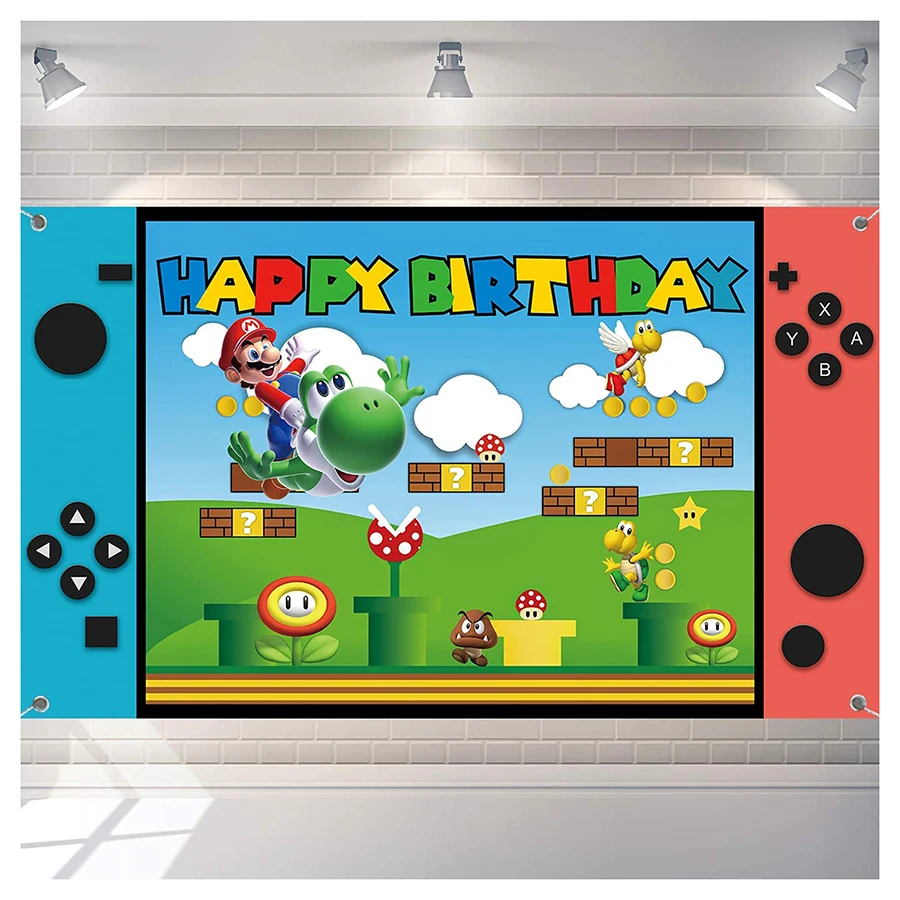 Colorful Cartoon Happy Birthday Backdrop Video Game Birthday Party Decorations Photography Background Dessert Table Banner
Colorful Cartoon Happy Birthday Backdrop Video Game Birthday Party Decorations Photography Background Dessert Table Banner
