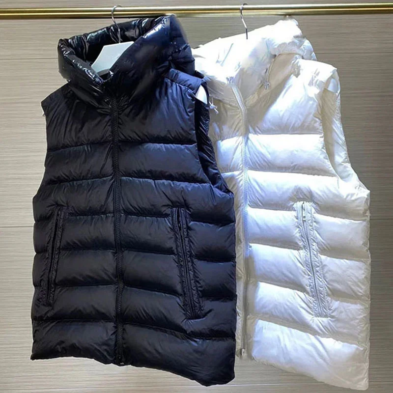 Print Fashion Letter Hooded Sleeveless Winter Jacket New Unisex Couples Duck Down Vest Brand Men Feather Waistcoat
Print Fashion Letter Hooded Sleeveless Winter Jacket New Unisex Couples Duck Down Vest Brand Men Feather Waistcoat