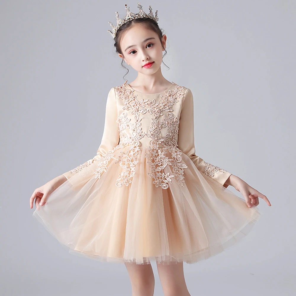 Girls Dress O-Neck A-LINE Flower Girl Dresses for Weddings Tulle Appliques Pageant Dresses for Girls
Girls Dress O-Neck A-LINE Flower Girl Dresses for Weddings Tulle Appliques Pageant Dresses for Girls