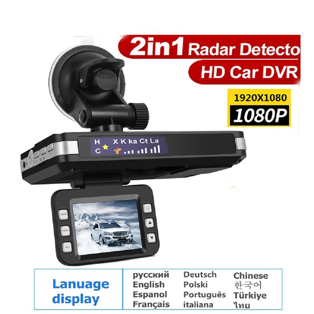 Car DVR Radar Detector 2 In 1 Dash Cam Vehicle Speed Detector Full HD 1080P Car Flow Velocity Radar Detection Russian Language
Car DVR Radar Detector 2 In 1 Dash Cam Vehicle Speed Detector Full HD 1080P Car Flow Velocity Radar Detection Russian Language