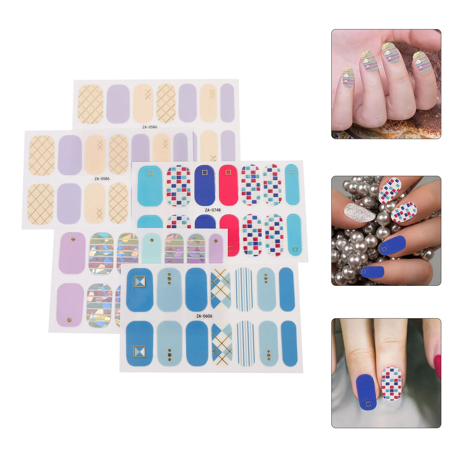 5 Sheets Nail Stickers Full Wraps Gel Polish Ultra-thin Fingernail DIY Manicure Decals For nails
5 Sheets Nail Stickers Full Wraps Gel Polish Ultra-thin Fingernail DIY Manicure Decals For nails