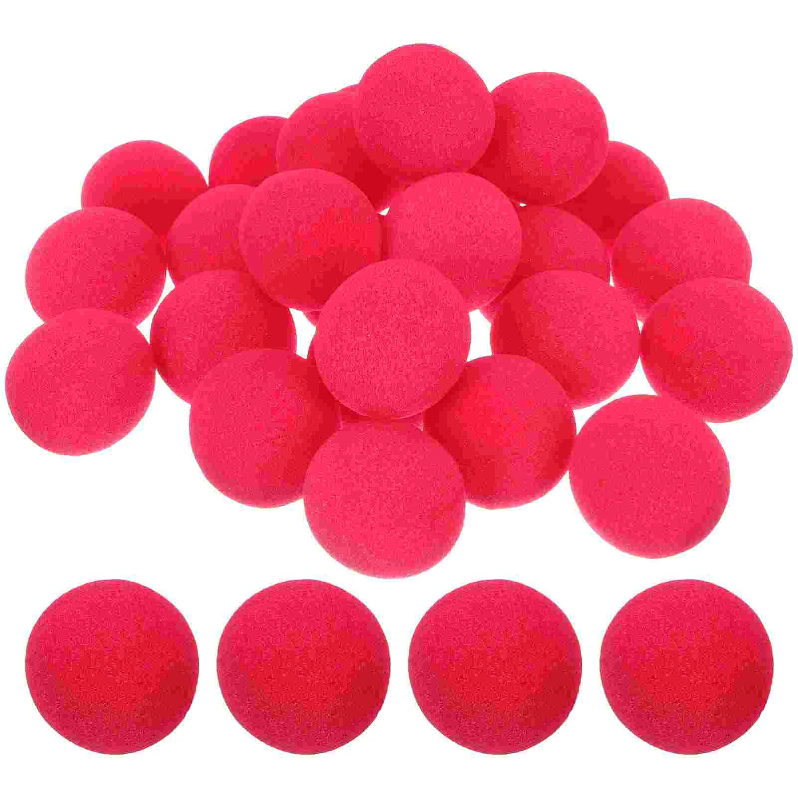 

25 Pcs Foam Nose Party Sponge Carnival Red Decor Supply Compact Circus Noses Clown Portable Ball Prop