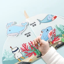 Baby 3D Cloth Books Detachable Animals Develop Cognize Educational Reading Appease Toys Infant Early Learning Puzzle Fabric Book