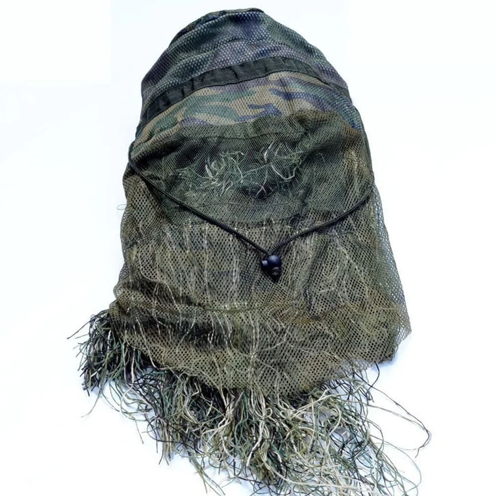 

Army Fans Ghillie Suit Headwear Sniper Hiden Camouflage Cap Outdoor Field CS Combat Shooting Training Hunting Clothes Accessory