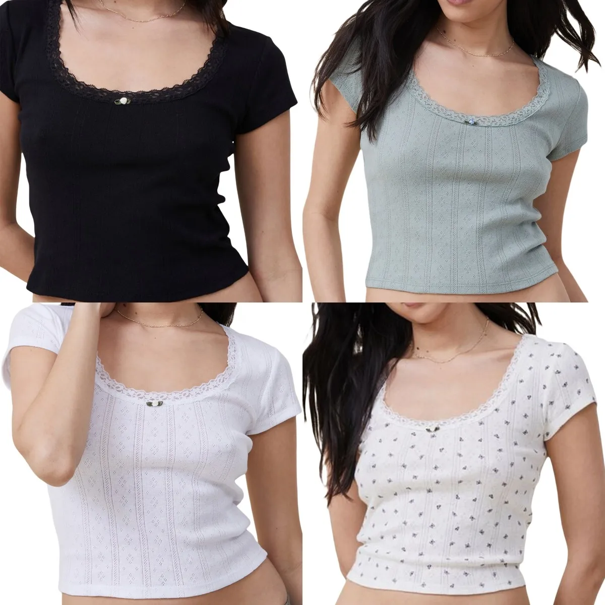 Базовые Футболки для вечерние, уличные Женские топы с коротким рукавом, Летние повседневные кружевные лоскутные кроп-топы Y2K с длинным рукавом
Базовые Футболки для вечерние, уличные Женские топы с коротким рукавом, Летние повседневные кружевные лоскутные кроп-топы Y2K с длинным рукавом