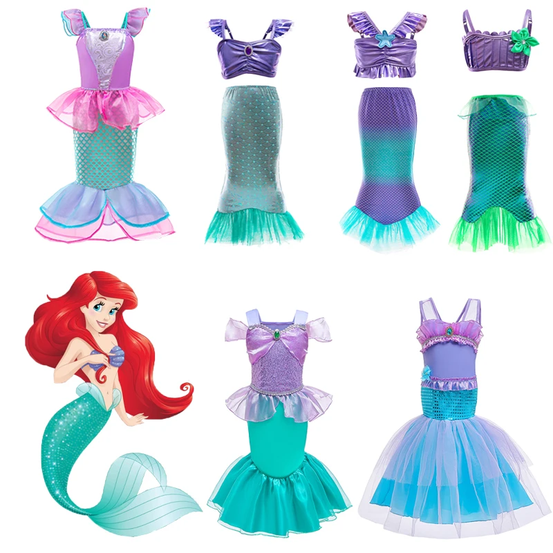 Disney Little Mermaid Ariel Princess Dress Cosplay Costumes For Kids Baby Girl Mermaid Dress Up Sets Children Halloween Clothing
Disney Little Mermaid Ariel Princess Dress Cosplay Costumes For Kids Baby Girl Mermaid Dress Up Sets Children Halloween Clothing