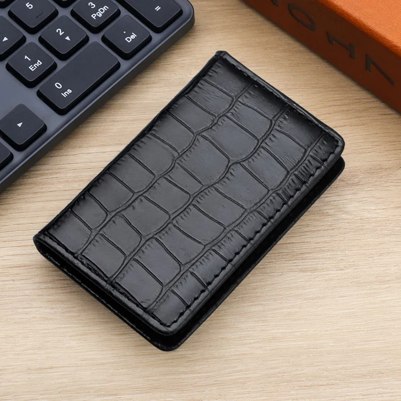 Spot Crocodile Pattern Genuine Leather Metal Business Card Case Genuine Leather Business Card Holder With Laser Logo Top Layer C
Spot Crocodile Pattern Genuine Leather Metal Business Card Case Genuine Leather Business Card Holder With Laser Logo Top Layer C