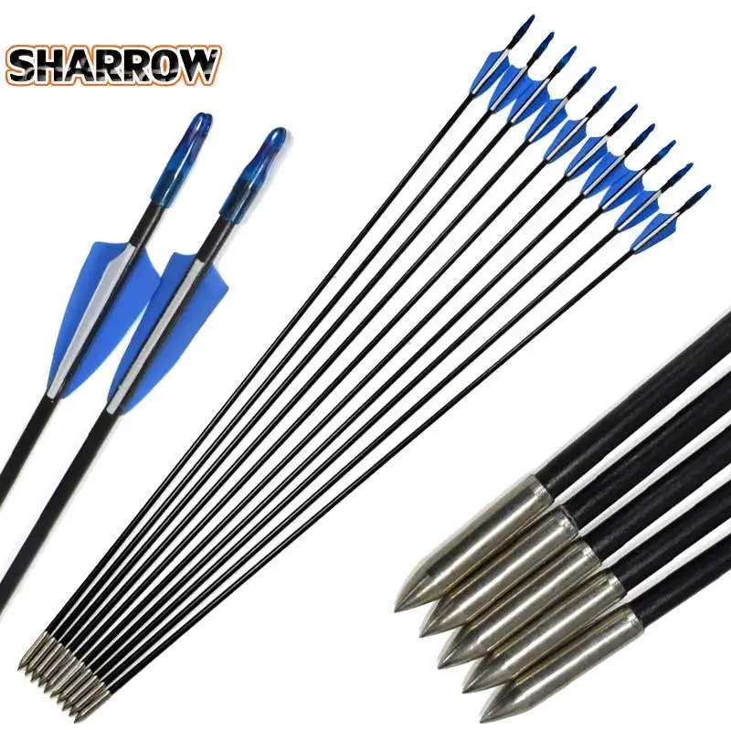 6/12/24pcs 30 inch Glassfiber Arrow Spine 500 Rubber feather Replaceable Arrowhead Archery Recurve Bow Hunting Children's Bow
6/12/24pcs 30 inch Glassfiber Arrow Spine 500 Rubber feather Replaceable Arrowhead Archery Recurve Bow Hunting Children's Bow
