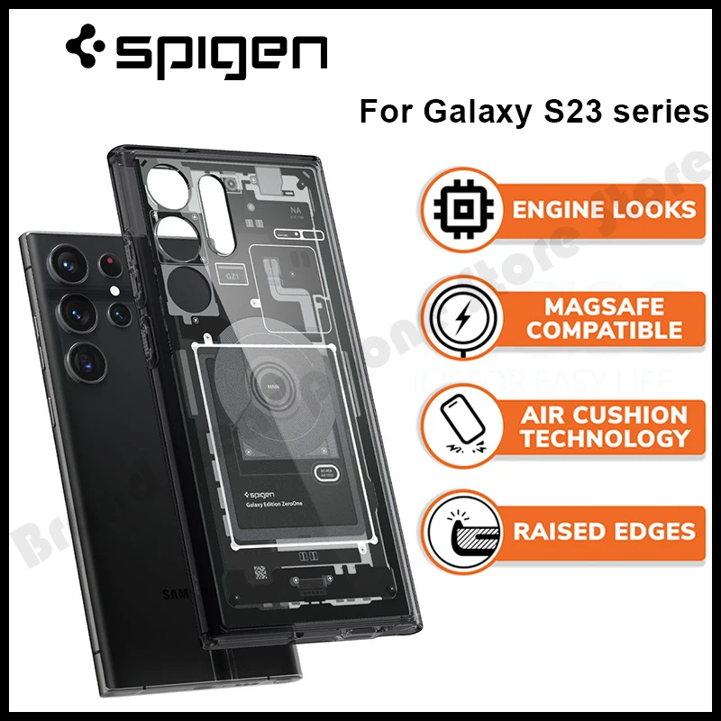 Original Spigen Ultra Hybrid Zero One MagFit Case Wireless Charger Magnetic Cover for Samsung Galaxy S23 ULTRA S23 PLUS S23+
Original Spigen Ultra Hybrid Zero One MagFit Case Wireless Charger Magnetic Cover for Samsung Galaxy S23 ULTRA S23 PLUS S23+