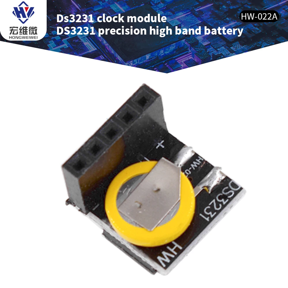 DS3231 Clock Module High Precision with Battery RTC Module Memory Module for Raspberry Pi Support for Arduino Motherboard 400kHz
DS3231 Clock Module High Precision with Battery RTC Module Memory Module for Raspberry Pi Support for Arduino Motherboard 400kHz