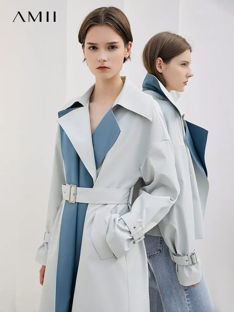 Amii Minimalism Winter Trench Coat For Women Elegant Contrast Sashes Long Jacket Lady Windbreaker Female Outwear 12170536
Amii Minimalism Winter Trench Coat For Women Elegant Contrast Sashes Long Jacket Lady Windbreaker Female Outwear 12170536