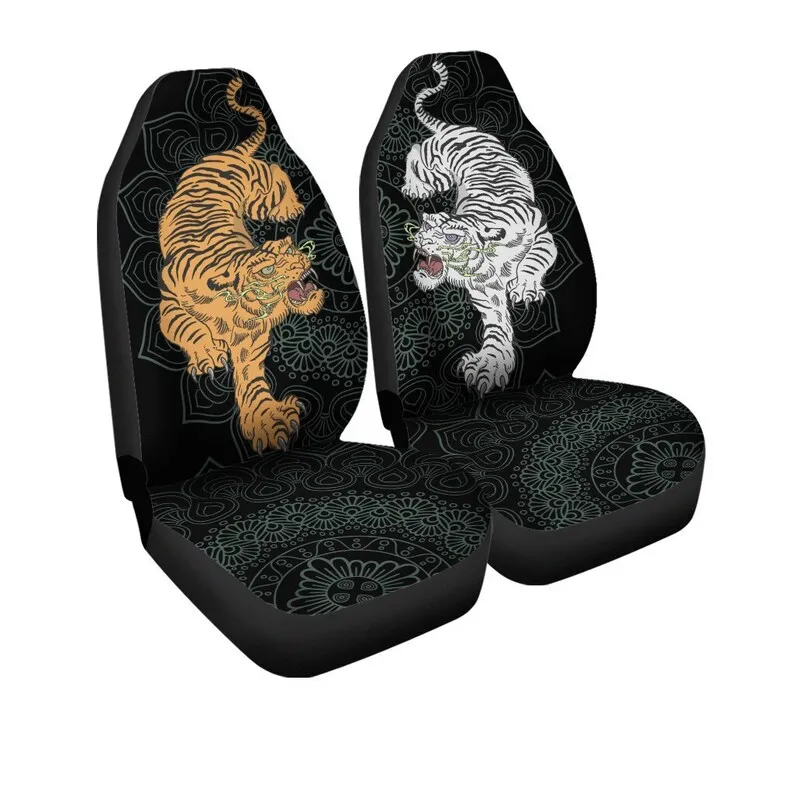 Twin Tiger mandala Car Seat Covers (1 pair), universal seat covers, Car Seat Protector, car seat upholstery, White tiger Car Acc
Twin Tiger mandala Car Seat Covers (1 pair), universal seat covers, Car Seat Protector, car seat upholstery, White tiger Car Acc