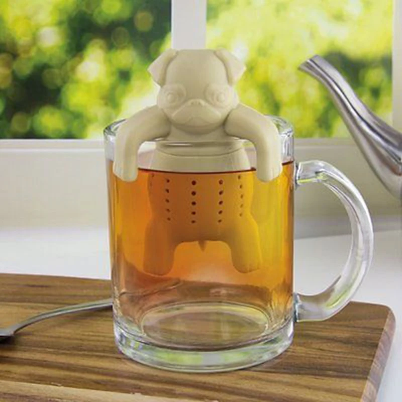 

Симпатичный силиконовый чай для мопса, фотофильтр для чая, диффузор, чайное ситечко, СПАЙС, рассыпной чай, травяной инструмент, чайный горшо...