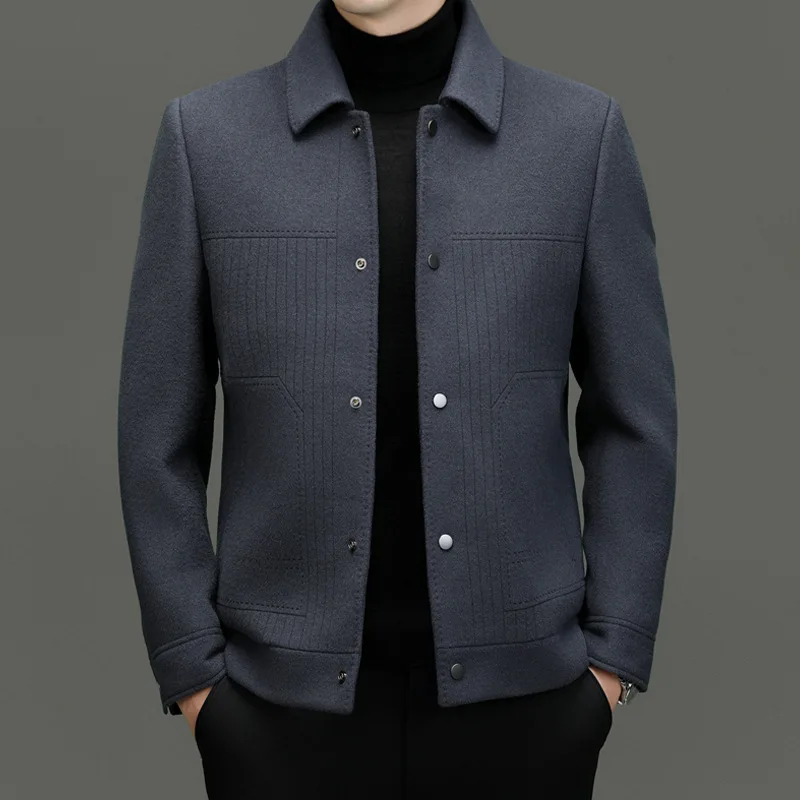 Autumn-winter Wool Jacket Men Solid Color Simple Windproof Warm Woolen Coat Men Casual Woolen Coat Men
Autumn-winter Wool Jacket Men Solid Color Simple Windproof Warm Woolen Coat Men Casual Woolen Coat Men