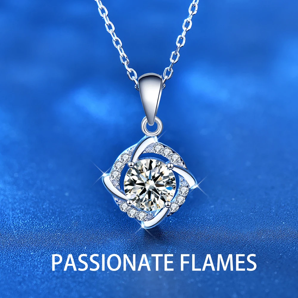 1CT Passionate Flames Moissanite Diamond Necklace Silver Chains 925 Women Necklaces for Woman Evil Eye Sent Free 
1CT Passionate Flames Moissanite Diamond Necklace Silver Chains 925 Women Necklaces for Woman Evil Eye Sent Free