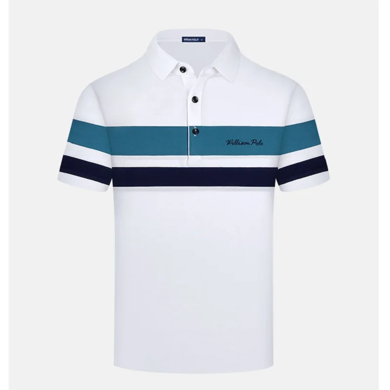 Men's Polo Shirts Tops Summer Lapel New Short-sleeved Cotton T-shirt Striped Light Business All-match Brand Embroidery Clothing
Men's Polo Shirts Tops Summer Lapel New Short-sleeved Cotton T-shirt Striped Light Business All-match Brand Embroidery Clothing