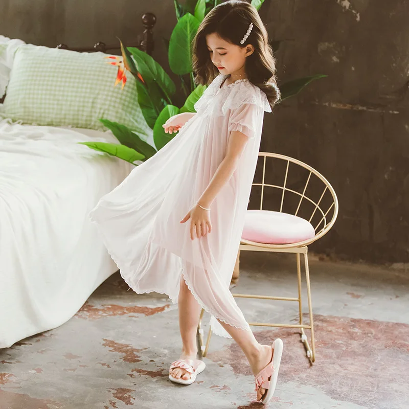 Girls Nightgown 2023 Summer New Fashion Princess Dress Short Sleeve Lovely and Sweet Korean Version Girls Sleepwear 
Girls Nightgown 2023 Summer New Fashion Princess Dress Short Sleeve Lovely and Sweet Korean Version Girls Sleepwear