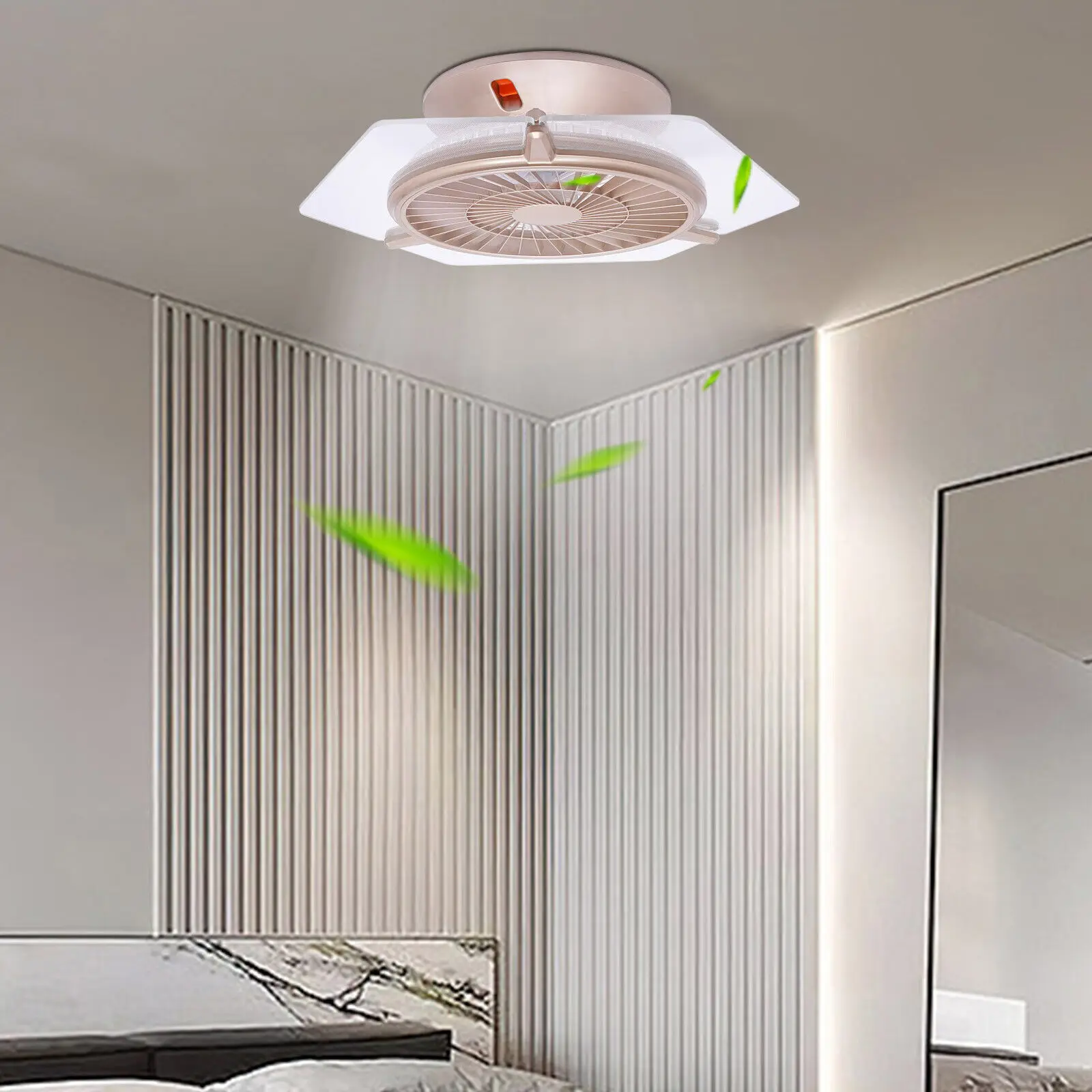 22" Modern Smart Ceiling Fan Light Flush Mount Dimmable LED Chandelier Remote Control 3 Speeds Haning Fan Lamp Bedrooms Offices
22" Modern Smart Ceiling Fan Light Flush Mount Dimmable LED Chandelier Remote Control 3 Speeds Haning Fan Lamp Bedrooms Offices