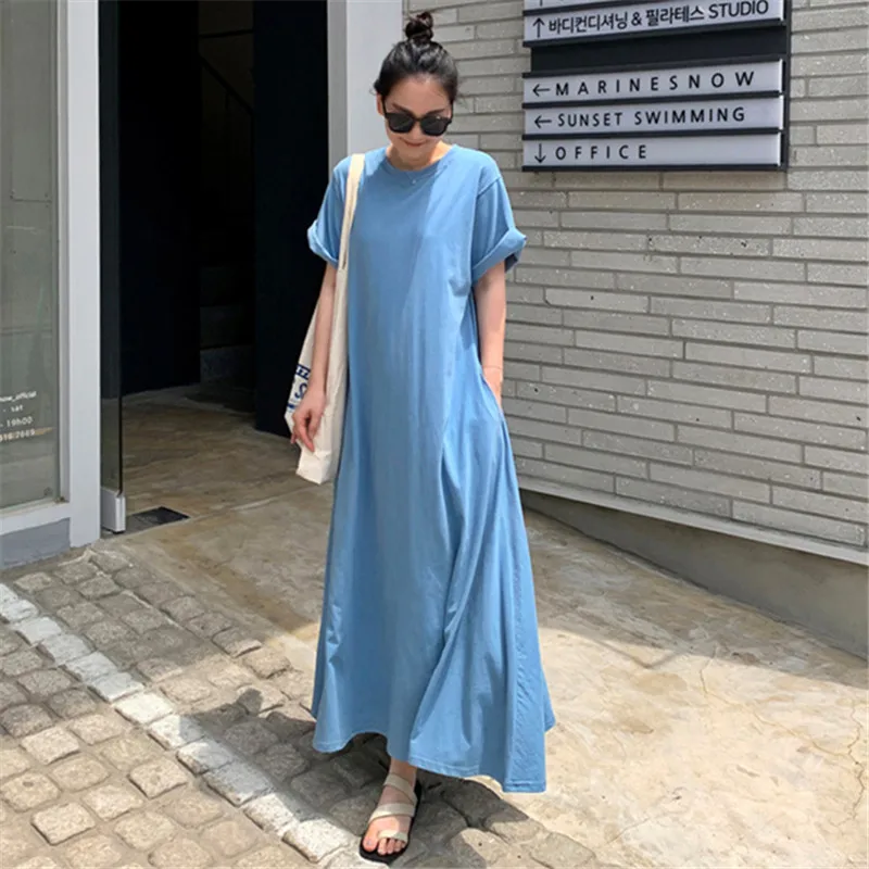 IHOBBY Women Casual Cotton Long Dress Round Neck Short Sleeve Loose Long Dresses Hot Sale
IHOBBY Women Casual Cotton Long Dress Round Neck Short Sleeve Loose Long Dresses Hot Sale