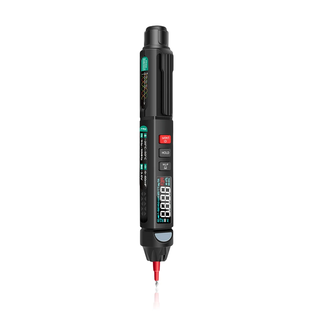 Digital Display Multimeter Non-contact Multifunctional Professional Tester Auto Ranging Pen Meter Detector Flashlight
Digital Display Multimeter Non-contact Multifunctional Professional Tester Auto Ranging Pen Meter Detector Flashlight