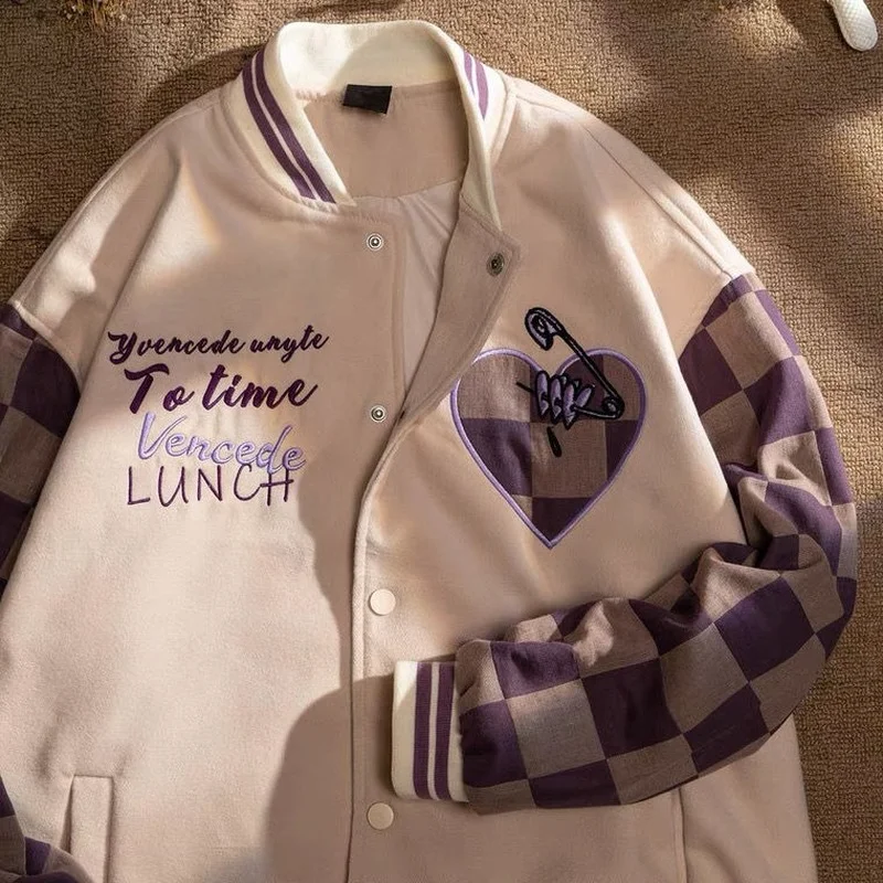 American-style new couple stitching embroidery casual baseball uniform campus retro hip-hop loose student oversized jacket women
American-style new couple stitching embroidery casual baseball uniform campus retro hip-hop loose student oversized jacket women