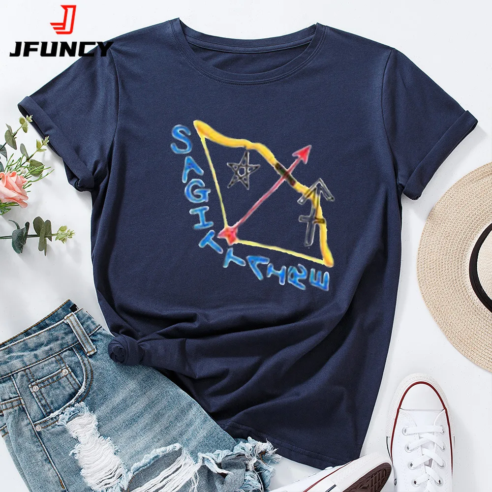 JFUNCY Women Summer Short Sleeve T-shirts Female Tees Tops Fashion Harajuku Sagittarius Graphic T Shirt Woman Tshirt
JFUNCY Women Summer Short Sleeve T-shirts Female Tees Tops Fashion Harajuku Sagittarius Graphic T Shirt Woman Tshirt