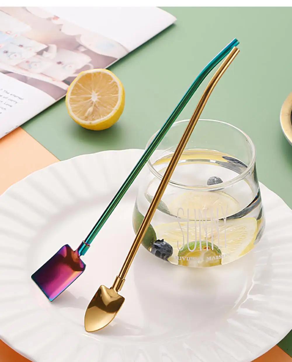 Stainless Steel Straw Spoon Pipette Creative Vintage Tableware Milk Coffee Ice Cream Dessert Spoon for Kitchen Accessories
Stainless Steel Straw Spoon Pipette Creative Vintage Tableware Milk Coffee Ice Cream Dessert Spoon for Kitchen Accessories