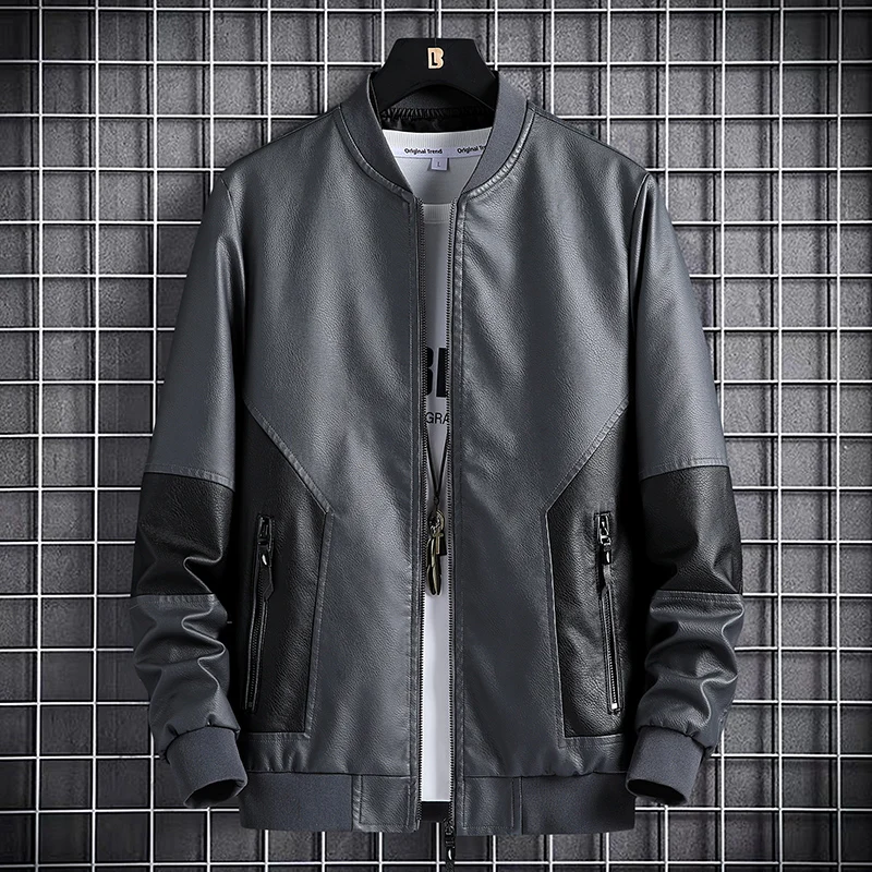 2023 New Men's Leather Jacket Slim Fit Motorcycle Top Jacket Fashion Trend Zipper Jacket Casual Street Top
2023 New Men's Leather Jacket Slim Fit Motorcycle Top Jacket Fashion Trend Zipper Jacket Casual Street Top