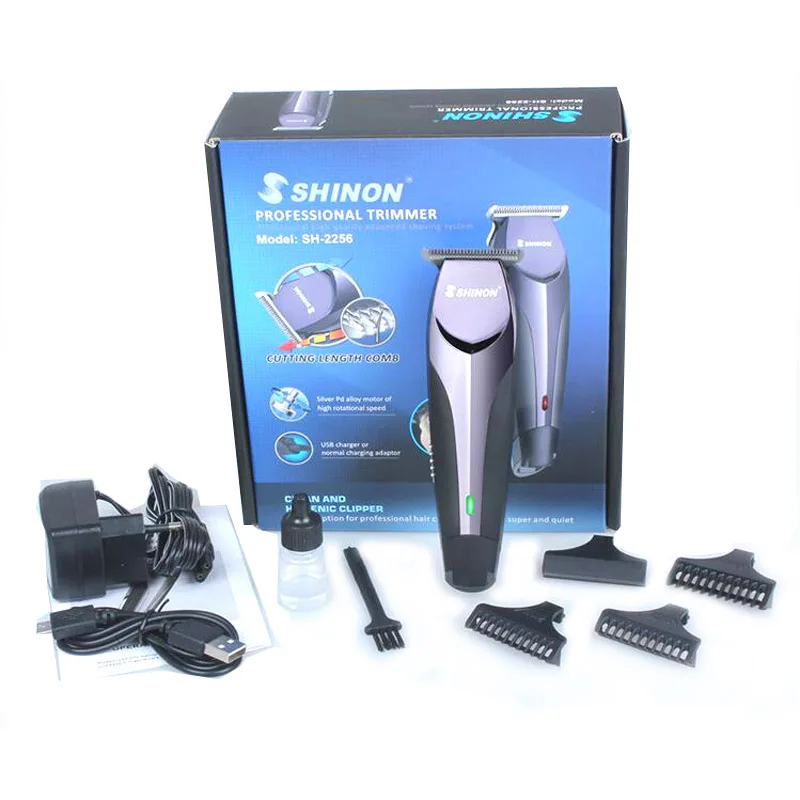 

SHINON SH-2256 Professional Rechargeable Electric Hair Trimmer Clipper Beard Razor for Men Barber Bald Head 0.1mm Shaver Machine