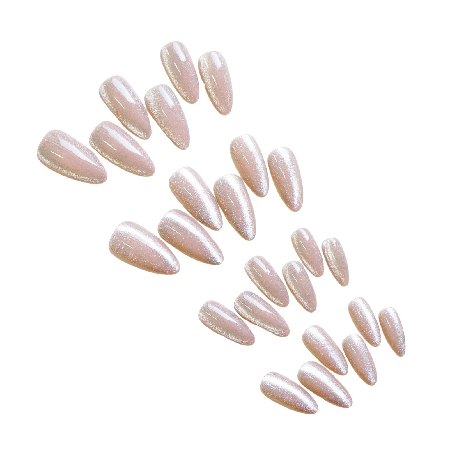 24pcs Almond False Nail No Fading Long Artificial Nail with Glitters for Hand Decoration Nail Art
24pcs Almond False Nail No Fading Long Artificial Nail with Glitters for Hand Decoration Nail Art