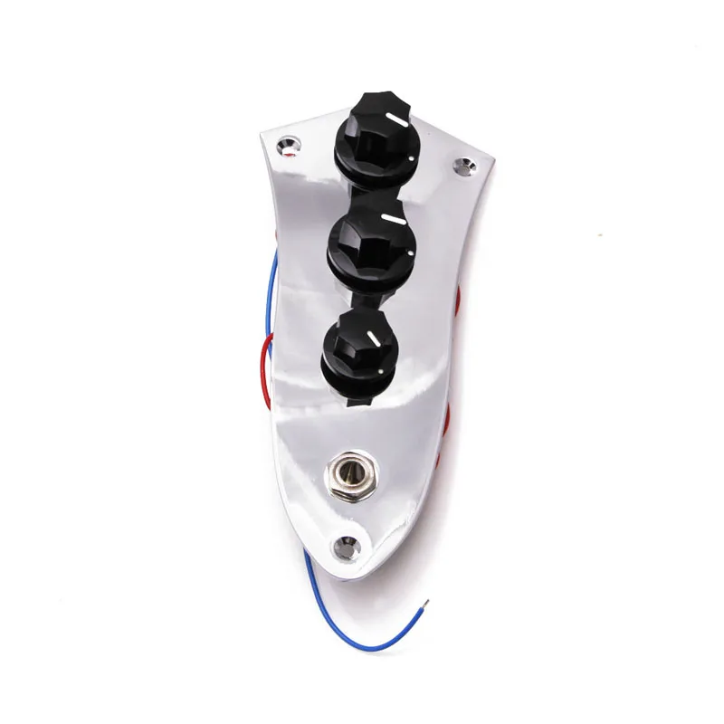 Seven Knob Prewired Loaded Guitar Control Plate Silver for JB Bass Guitar
Seven Knob Prewired Loaded Guitar Control Plate Silver for JB Bass Guitar