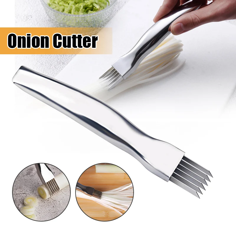 Stainless steel chopped green onion Vegetable Fruit Onion Cutter Slicer Peeler Chopper Onion Slicer Home Kitchen Tool
Stainless steel chopped green onion Vegetable Fruit Onion Cutter Slicer Peeler Chopper Onion Slicer Home Kitchen Tool