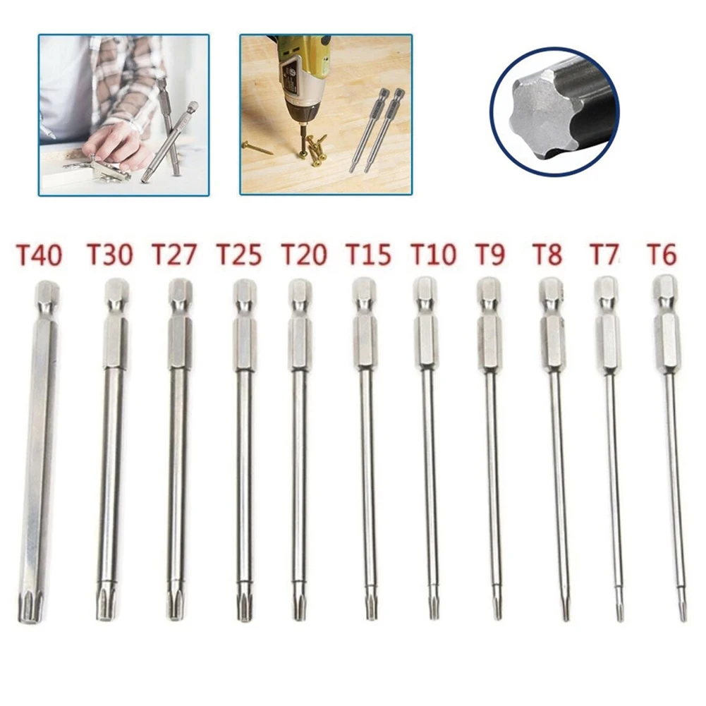 1Pcs-T40 Magnetic Head 100mm Lenth Torx Shank Magnetic Torx Head Screwdriver Bits Electric Screwdriver Bits Tools
1Pcs-T40 Magnetic Head 100mm Lenth Torx Shank Magnetic Torx Head Screwdriver Bits Electric Screwdriver Bits Tools