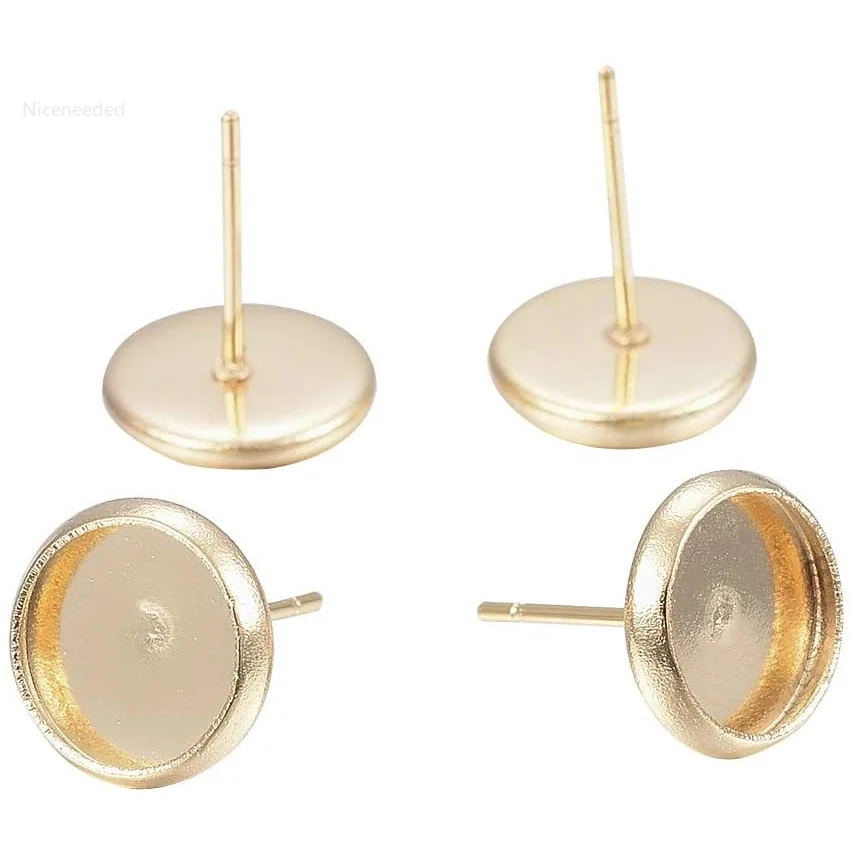 100pcs 10mm Stainless Steel Earring Studs Cabochon Earrings Setting Blank Flat Round Bezel Jewelry Findings for Earring Making
100pcs 10mm Stainless Steel Earring Studs Cabochon Earrings Setting Blank Flat Round Bezel Jewelry Findings for Earring Making